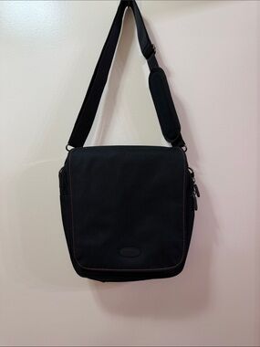 Chivas. Black Canvas Men's Crossbody Messenger Bag. NWOT. 12”X12”